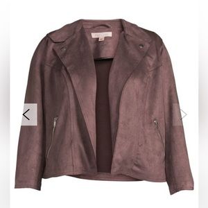😍 🔜 2SELL😇Plus size 2x Faux Suede Moto Jacket by Philosophy